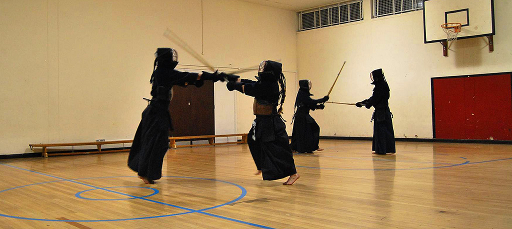 Bristol Kendo Club members evening training session